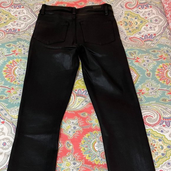 Never been worn PAIGE HOXTON ANKLE JOXXI POCKETS - BLACK FOG LUXE COATING - Picture 6 of 11